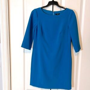 LIKE NEW Ann Taylor Elegant Sheath Dress, size 0P,  Teal/Deep Turquoise